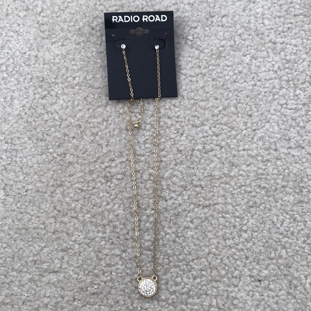 Radio Road necklace and earring set